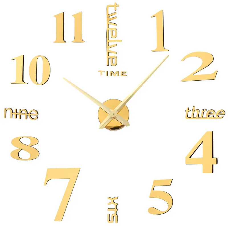 Nordic Large Acrylic Wall Clock for Living Room English Design - Image 3