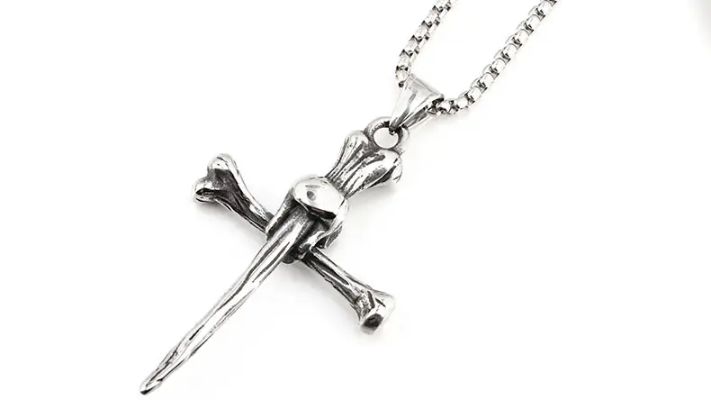 Retro Skull Bone Cross Pendant for Men — feature 8