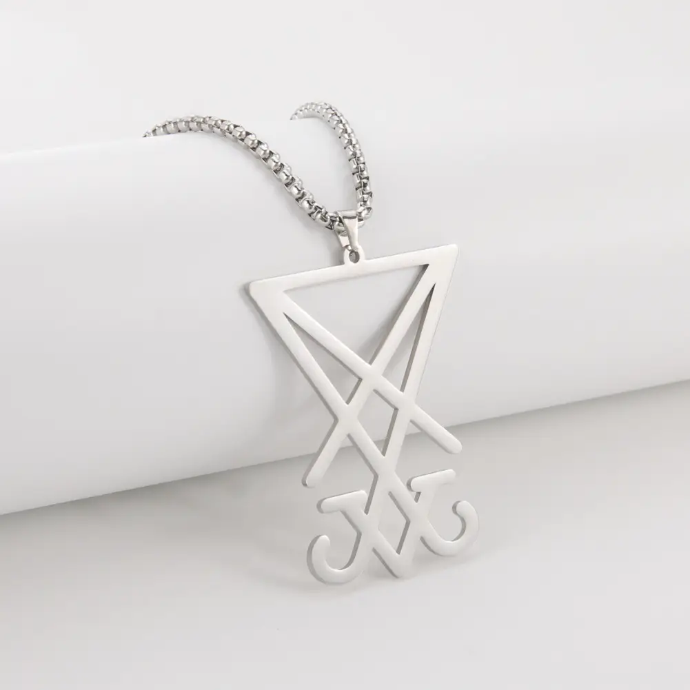 Stainless Steel Hollow Cross Pendant Necklace for Men - Image 4