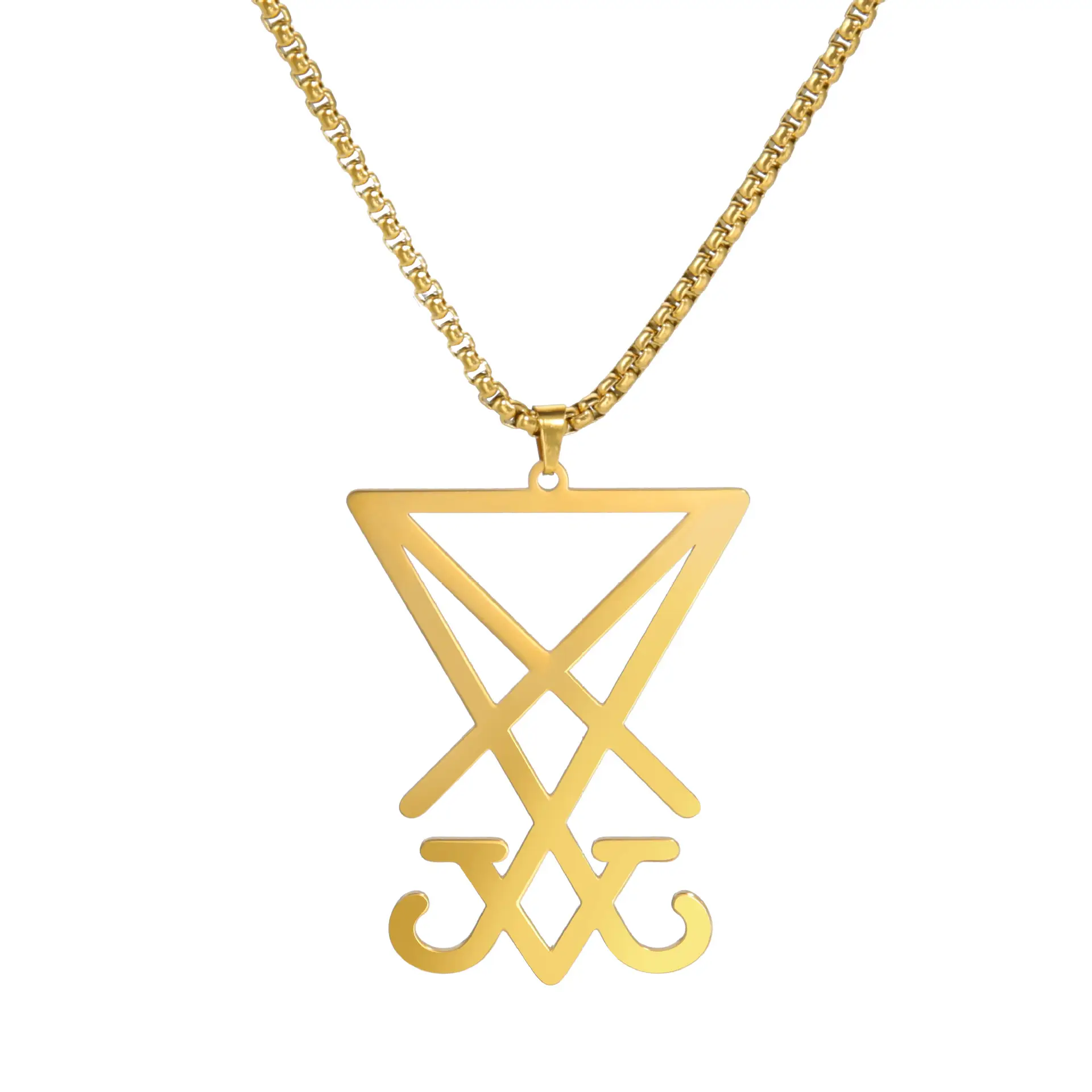 Stainless Steel Hollow Cross Pendant Necklace for Men - Image 7