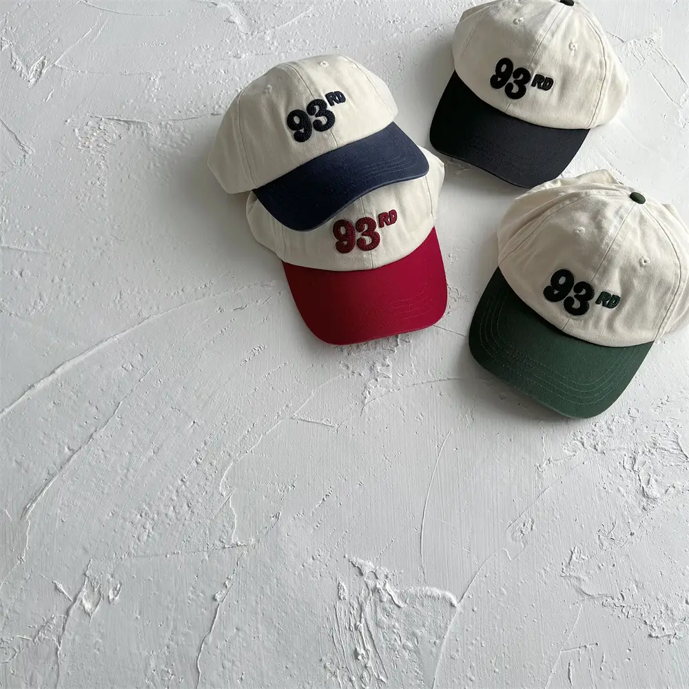 Kids Korean Style Sun Hat Beige Blue Spring Autumn - Image 4