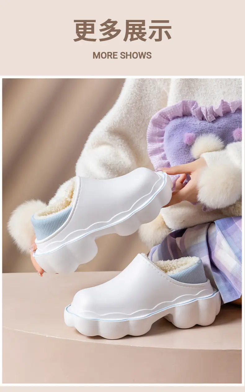 Women's Pink Fleece Lined Winter Slippers — feature 27