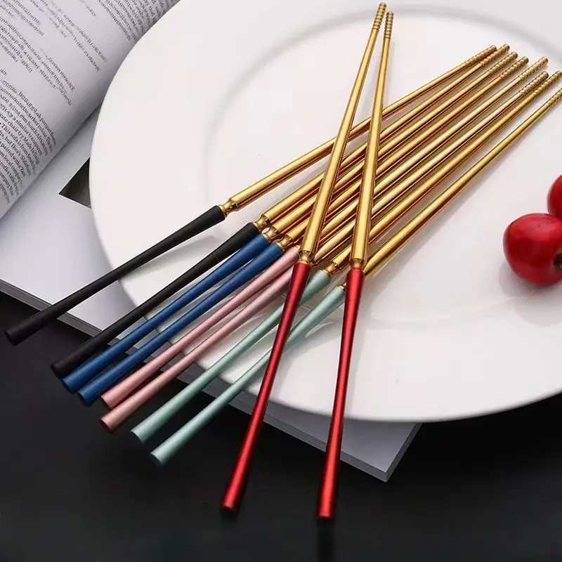 Stainless Steel Chopsticks 304 Non-Slip Solid Set