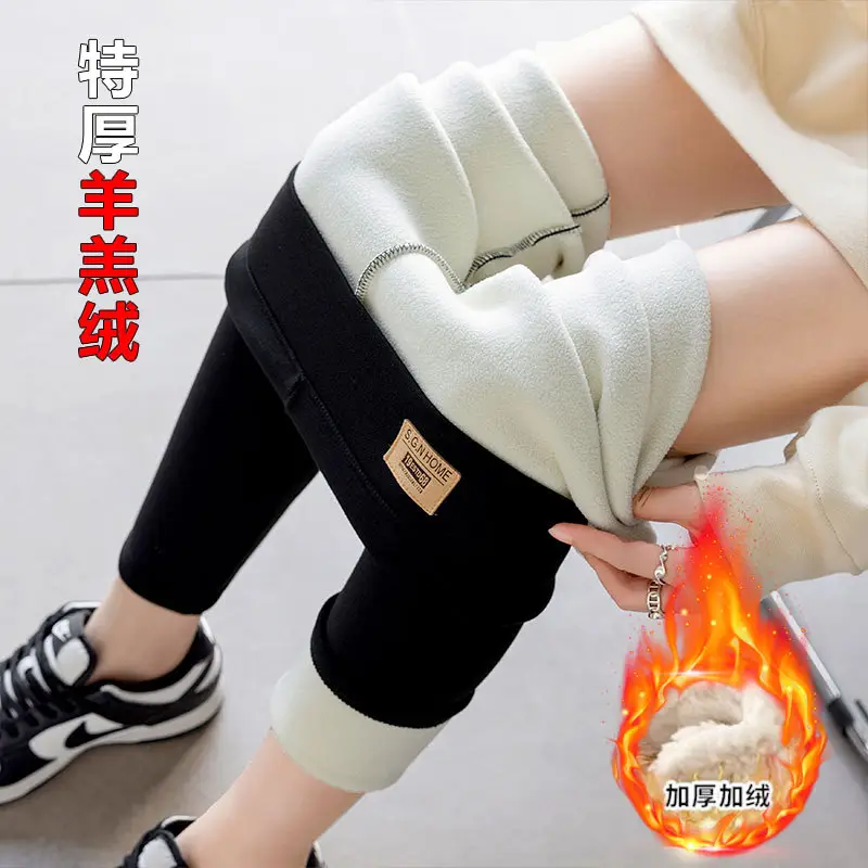 Extra Thick Winter Fleece Lined Skinny Pants Women - Image 4