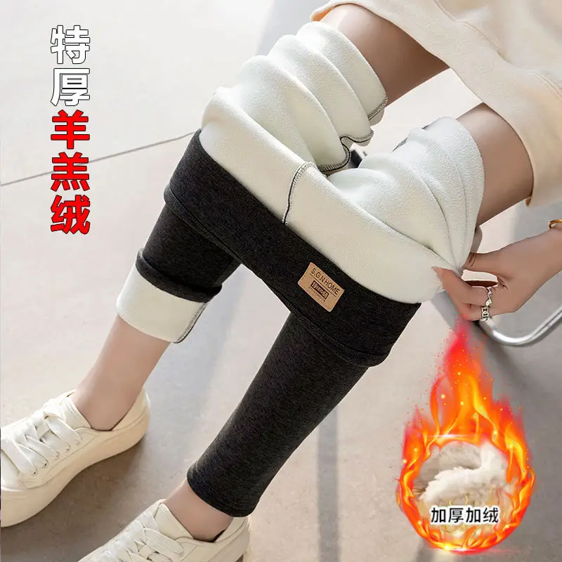 Extra Thick Winter Fleece Lined Skinny Pants Women - Image 5