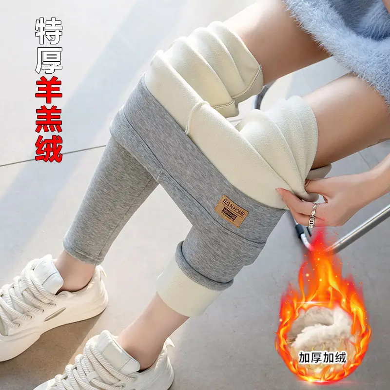 Extra Thick Winter Fleece Lined Skinny Pants Women - Image 6