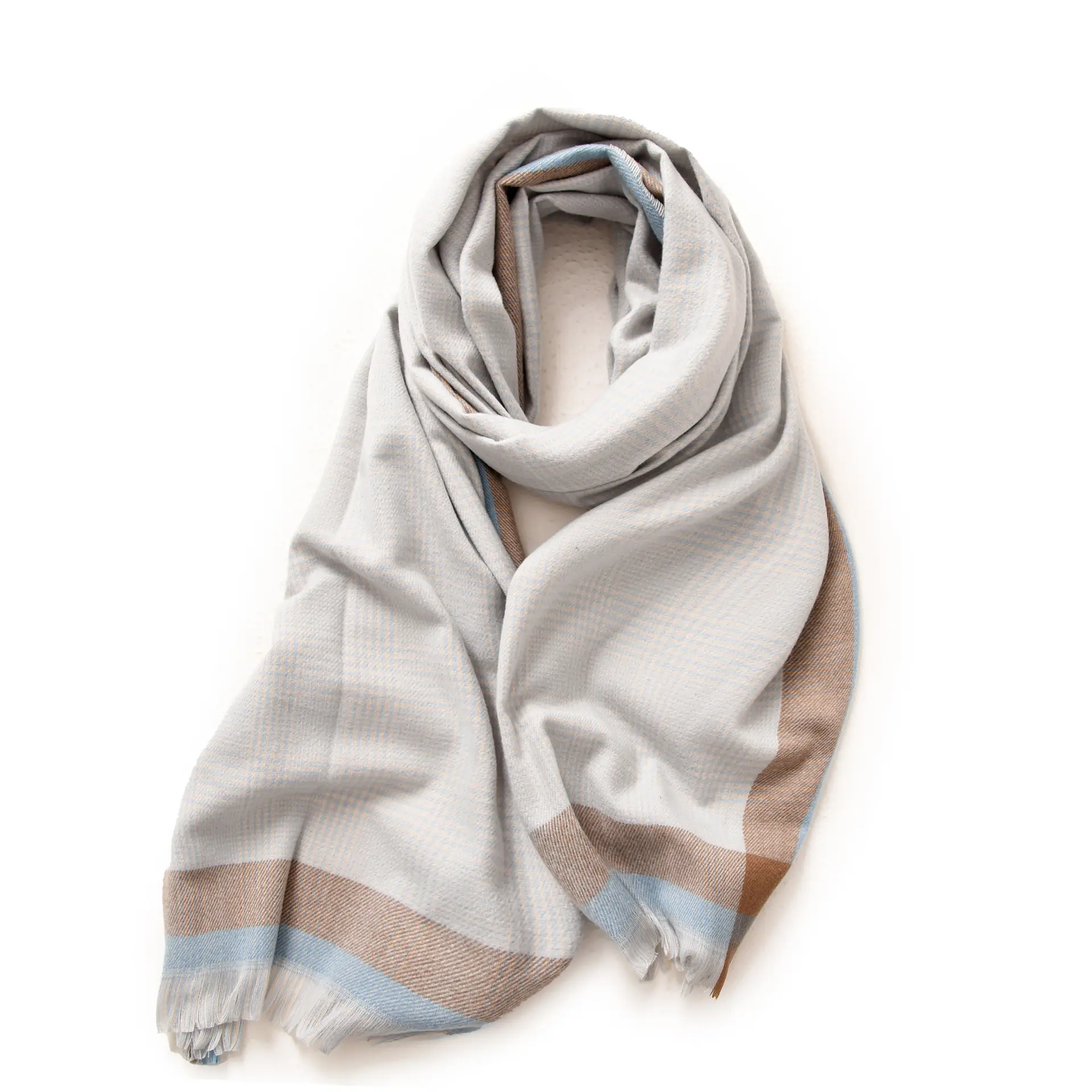 Deqing Silk European Plaid Shawl for Women - Image 5