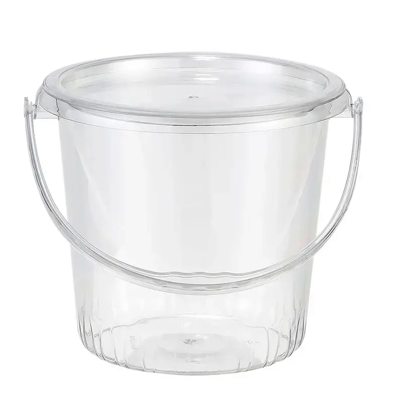 Transparent Plastic Bucket with Lid for Home Use - Image 5