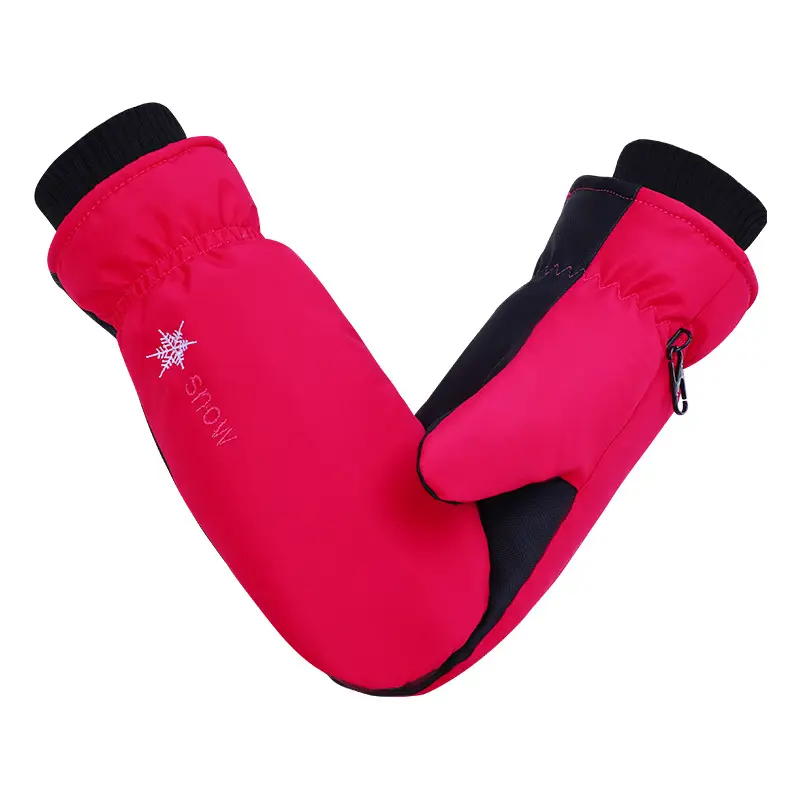 Men Black Snow Gloves Touch Screen Mountaineering Warm Waterproof