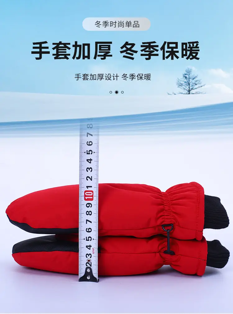 Men Black Snow Gloves Touch Screen Mountaineering Warm Waterproof — feature 11