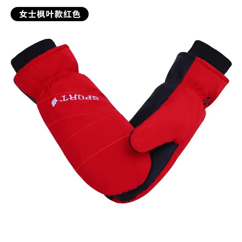 Men Black Snow Gloves Touch Screen Mountaineering Warm Waterproof