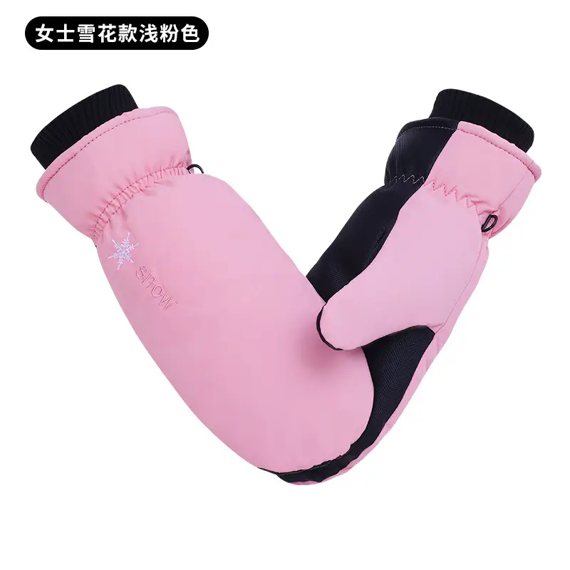 Men Black Snow Gloves Touch Screen Mountaineering Warm Waterproof