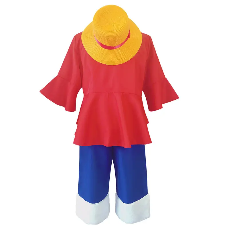 Luffy One Piece Kids Cosplay Suit Red Blue Yellow - Image 7