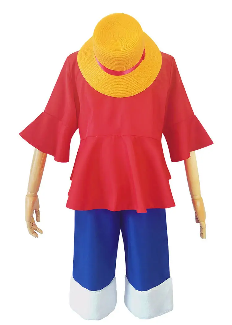 Luffy One Piece Kids Cosplay Suit Red Blue Yellow — feature 7