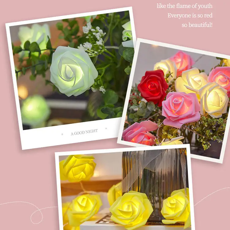 Pink LED Rose String Decor for Home & Events - Image 10