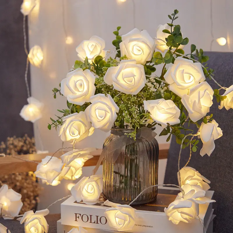 Pink LED Rose String Decor for Home & Events - Image 2