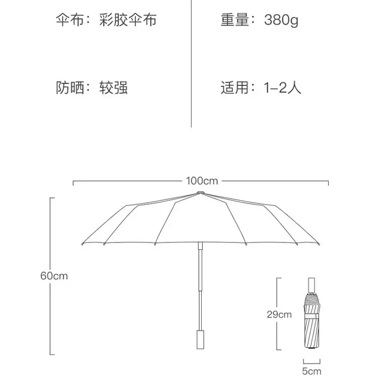 70% Off Folding Umbrella Small Green Wooden Handle - Image 24