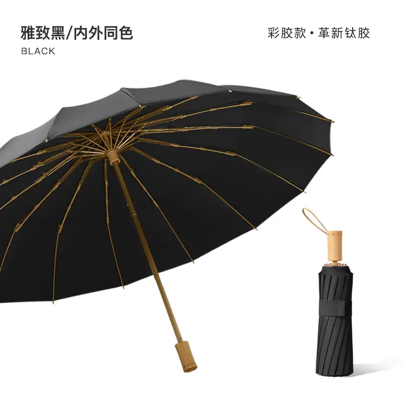 70% Off Folding Umbrella Small Green Wooden Handle - Image 10