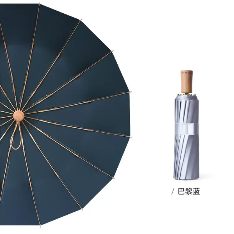 70% Off Folding Umbrella Small Green Wooden Handle - Image 22