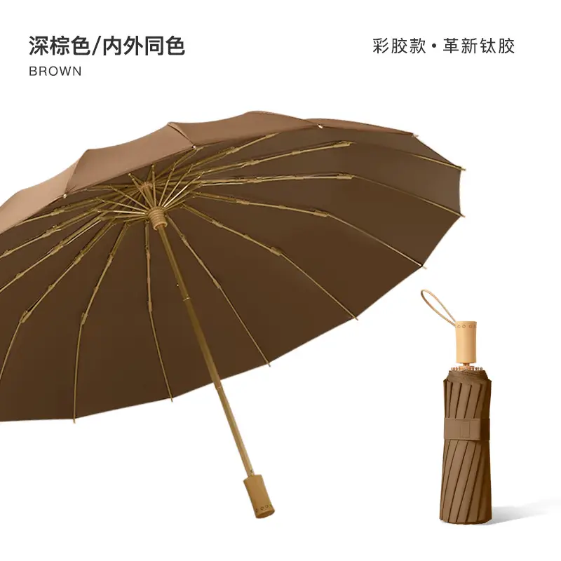 70% Off Folding Umbrella Small Green Wooden Handle - Image 7
