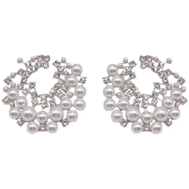 Pearl Asymmetrical C Earrings Niche Luxury Retro 925 Silver - Image 6