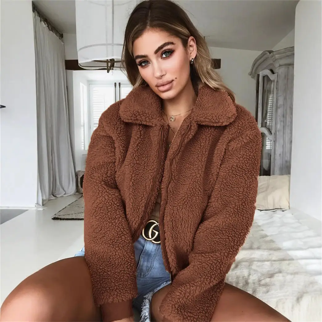 Women's Warm Plush Hoodie Jacket Set for Autumn Winter - Image 5