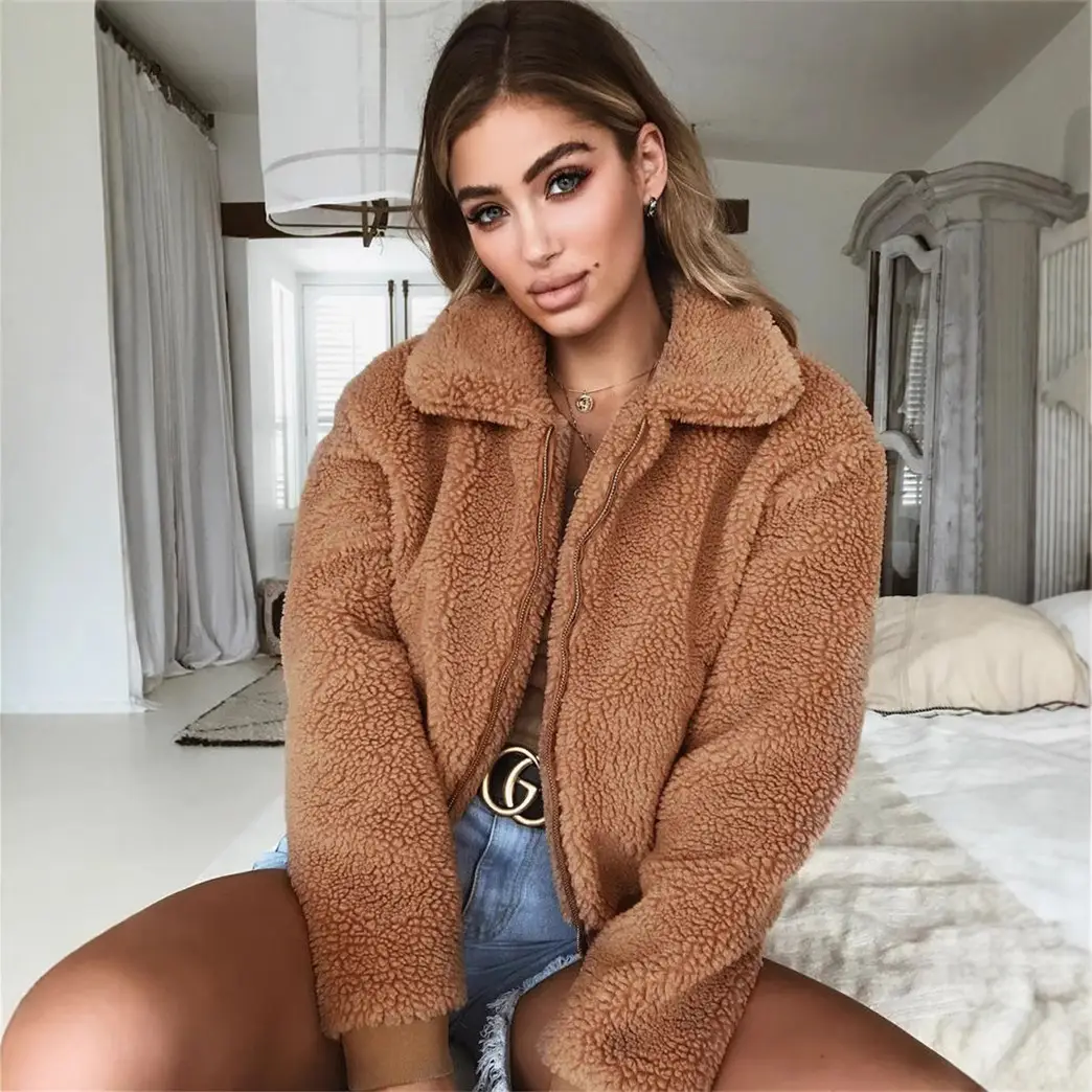 Women's Warm Plush Hoodie Jacket Set for Autumn Winter - Image 6