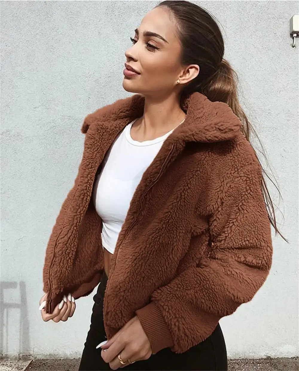 Women's Warm Plush Hoodie Jacket Set for Autumn Winter — feature 12