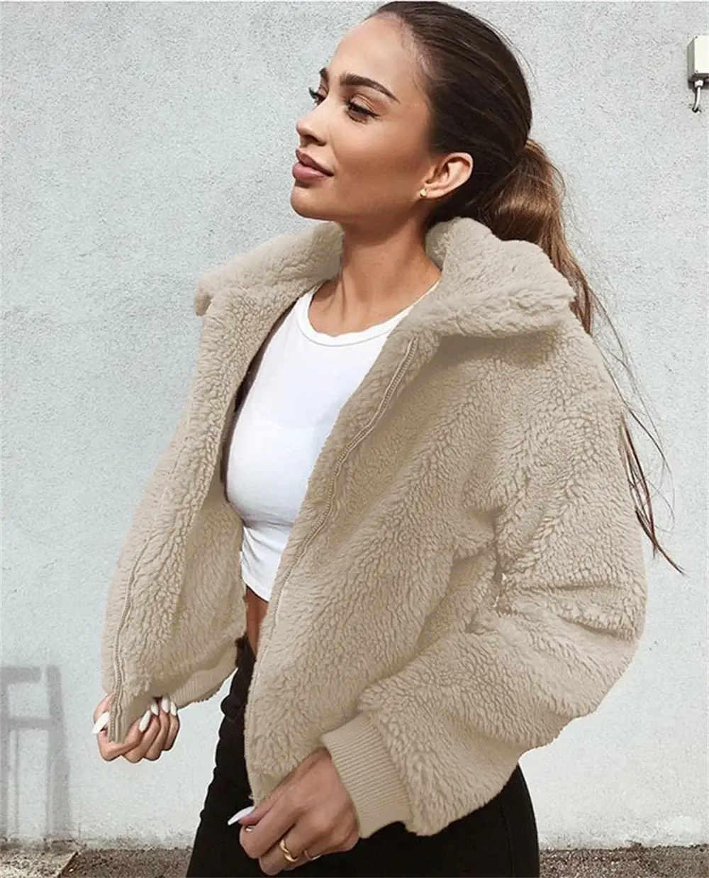 Women's Warm Plush Hoodie Jacket Set for Autumn Winter — feature 19