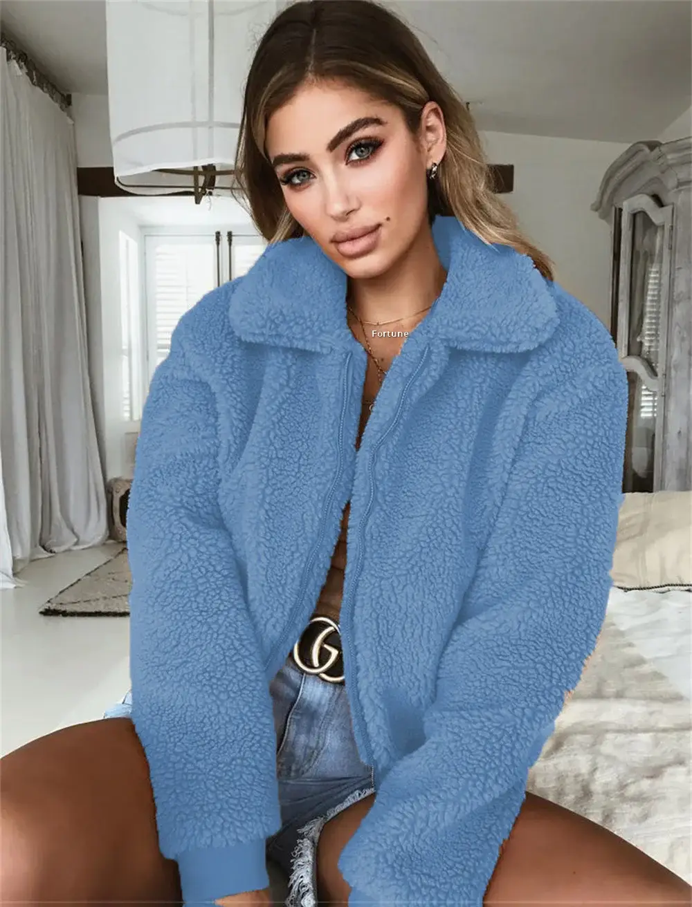 Women's Warm Plush Hoodie Jacket Set for Autumn Winter — feature 21