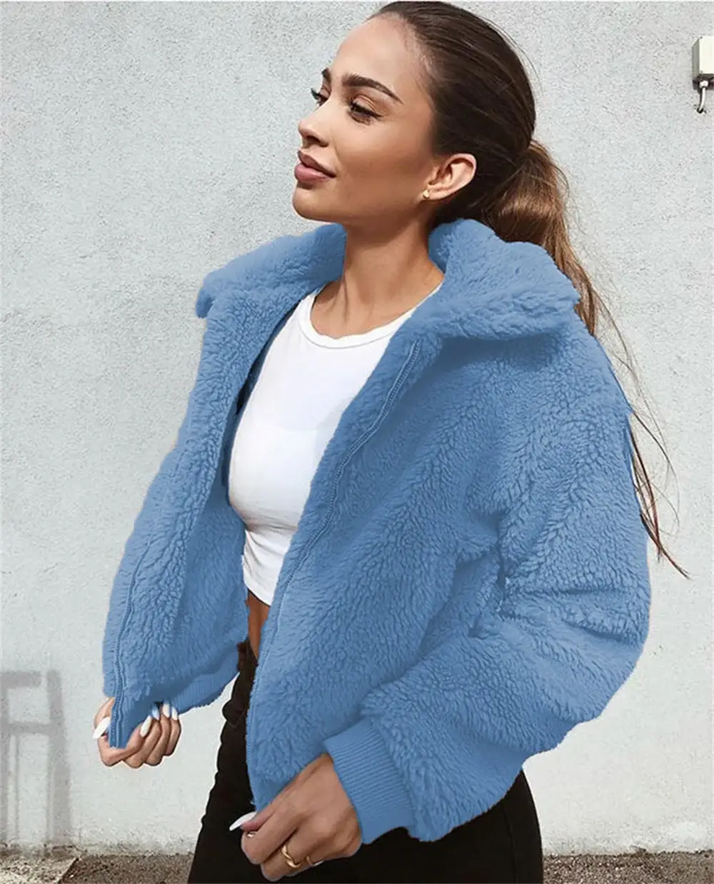 Women's Warm Plush Hoodie Jacket Set for Autumn Winter — feature 22