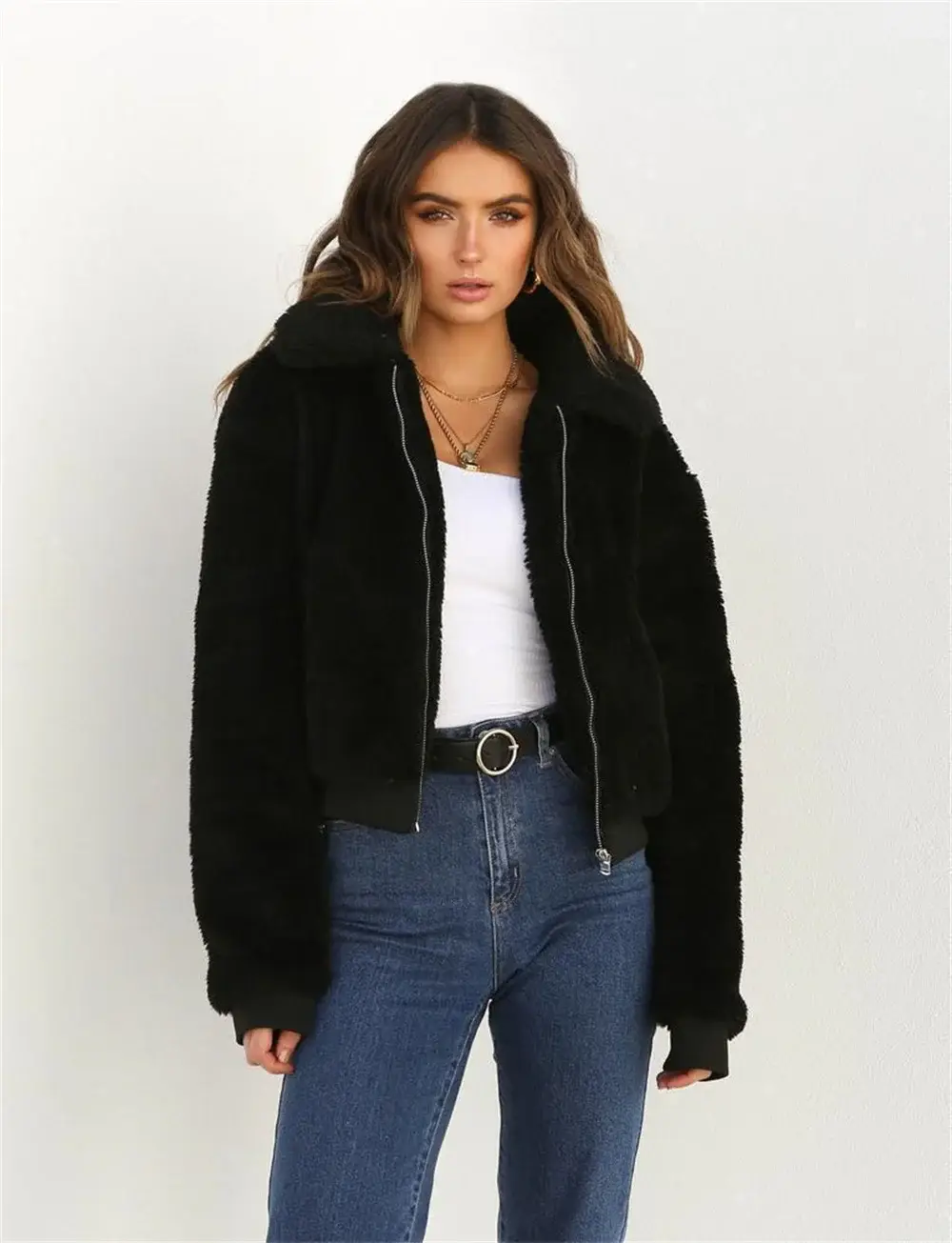 Women's Warm Plush Hoodie Jacket Set for Autumn Winter — feature 6