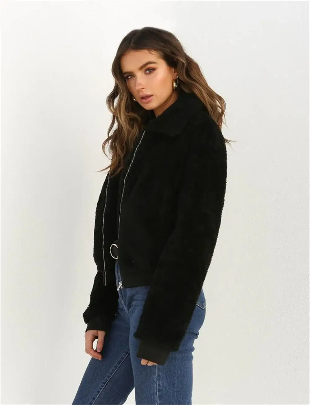 Women's Warm Plush Hoodie Jacket Set for Autumn Winter — feature 7