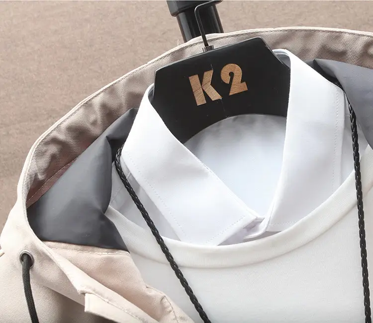 Men's 2022 Hooded Mid-Length Coat Beige — feature 14