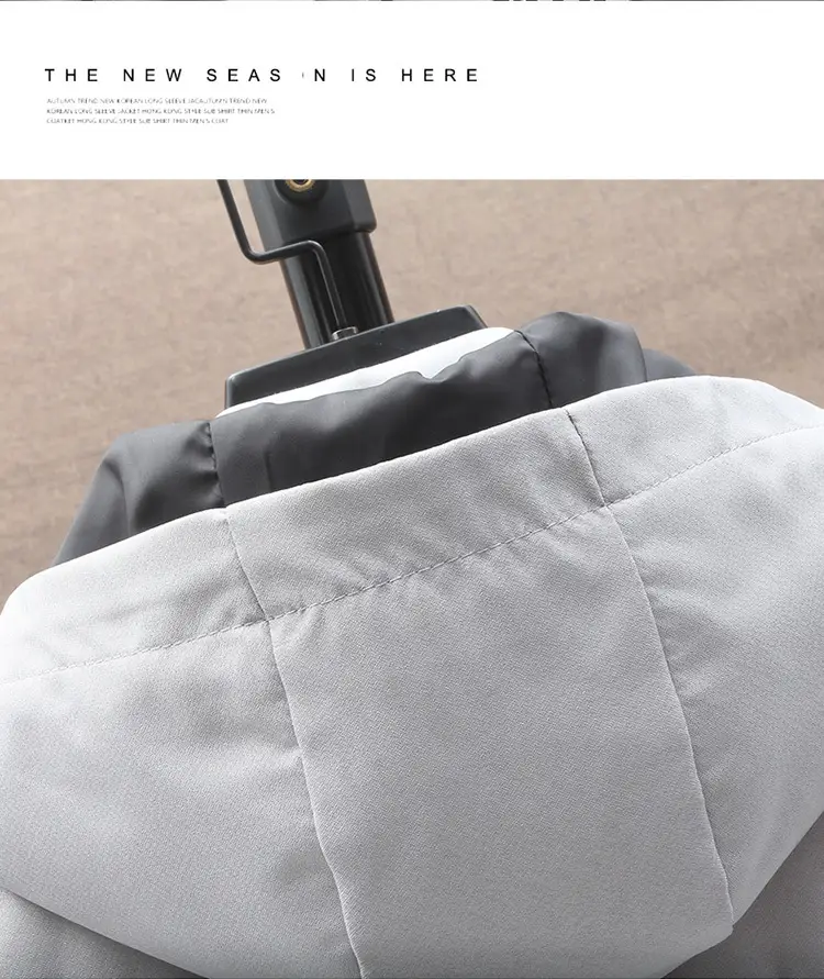 Men's 2022 Hooded Mid-Length Coat Beige — feature 23