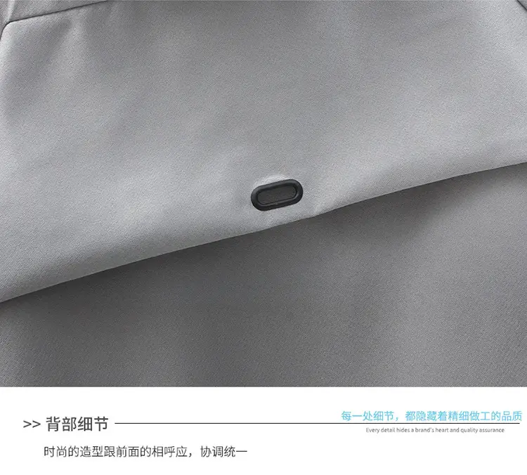 Men's 2022 Hooded Mid-Length Coat Beige — feature 28