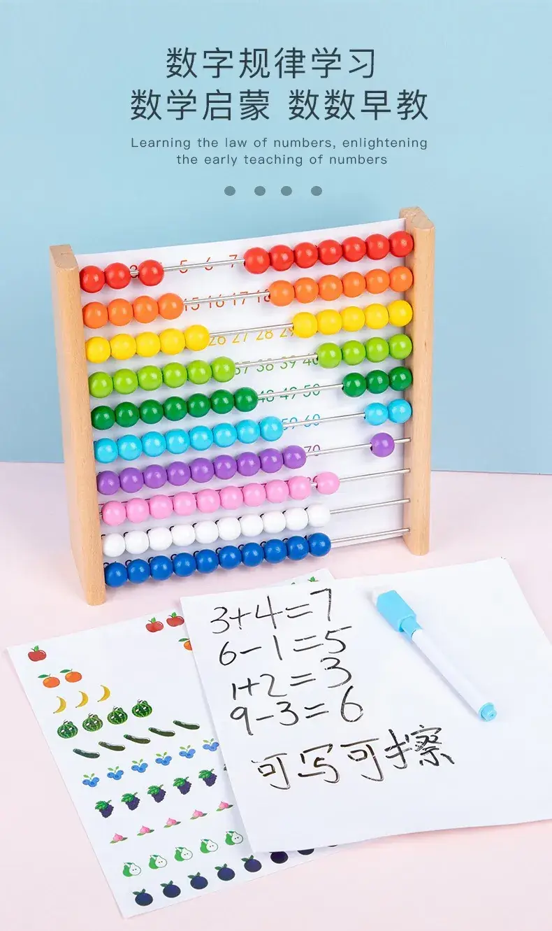 Children's Abacus & Drawing Board Set for Early Math Teaching