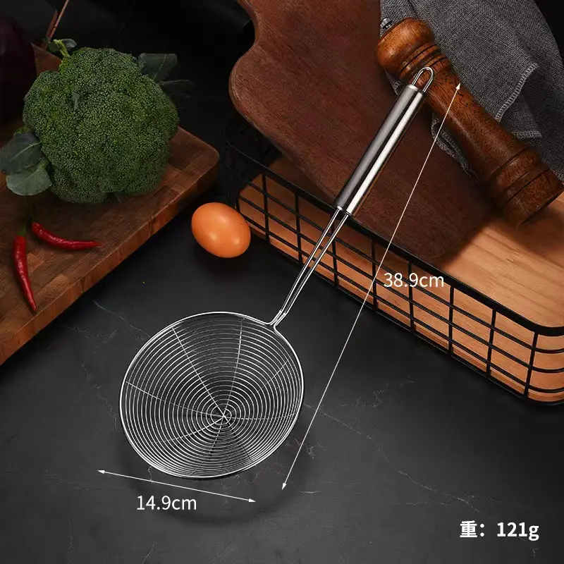 Stainless Steel Wire Drain Spoon Hot Pot Colander 16.8cm - Image 2