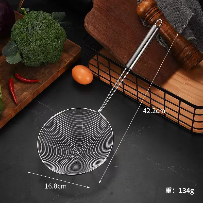 Stainless Steel Wire Drain Spoon Hot Pot Colander 16.8cm - Image 3