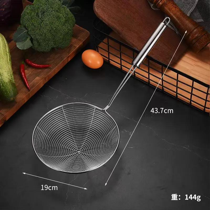 Stainless Steel Wire Drain Spoon Hot Pot Colander 16.8cm - Image 4