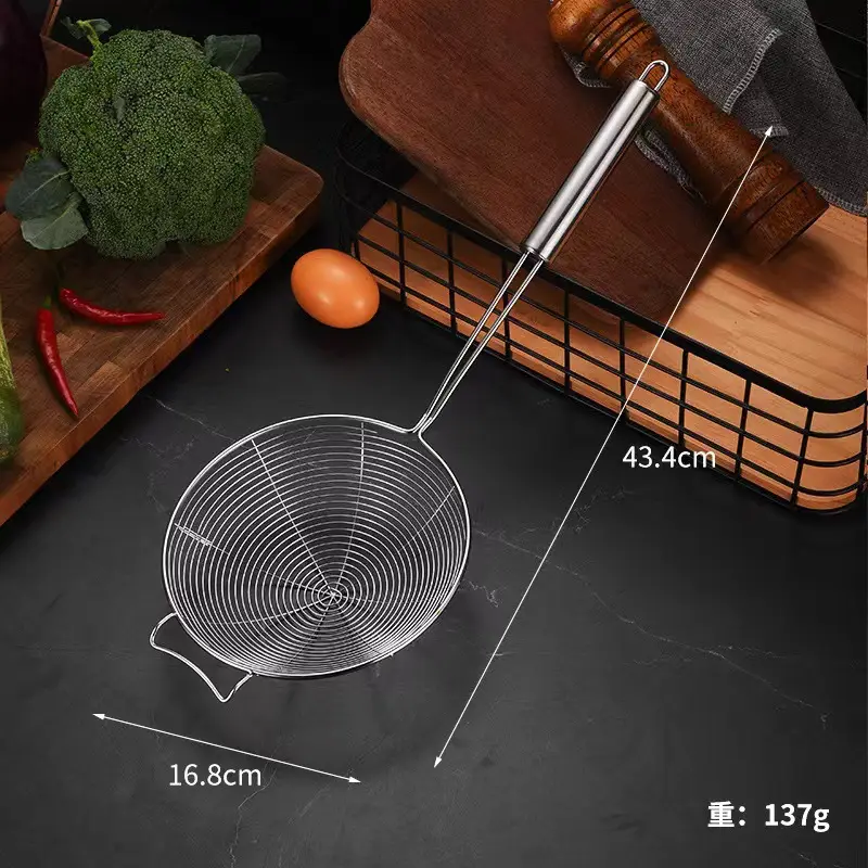 Stainless Steel Wire Drain Spoon Hot Pot Colander 16.8cm - Image 7