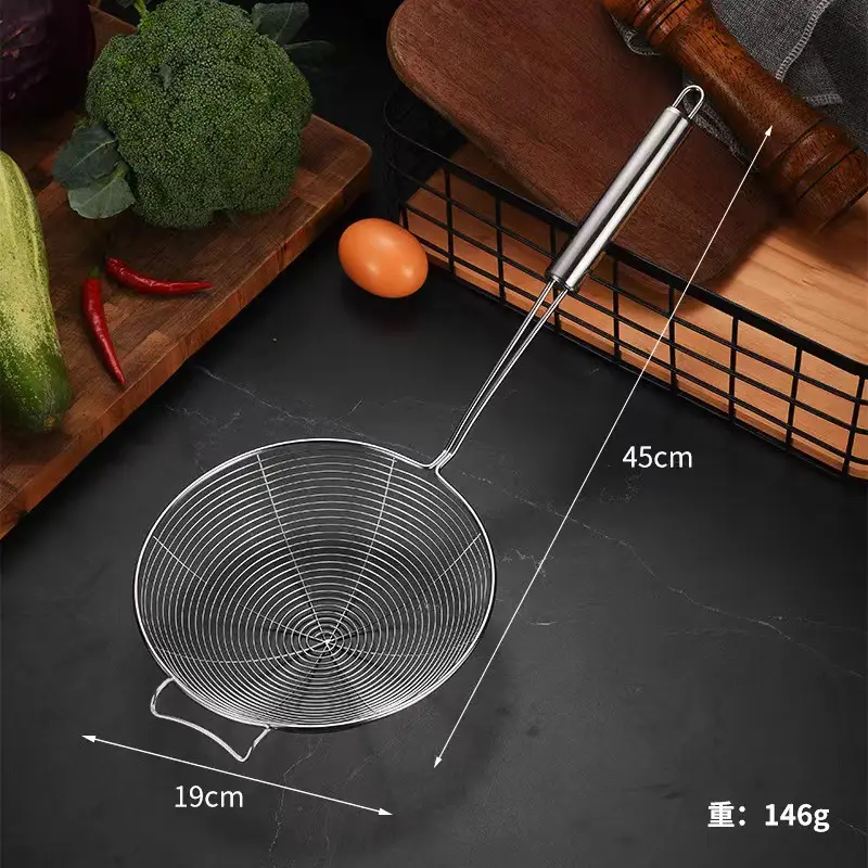 Stainless Steel Wire Drain Spoon Hot Pot Colander 16.8cm - Image 8
