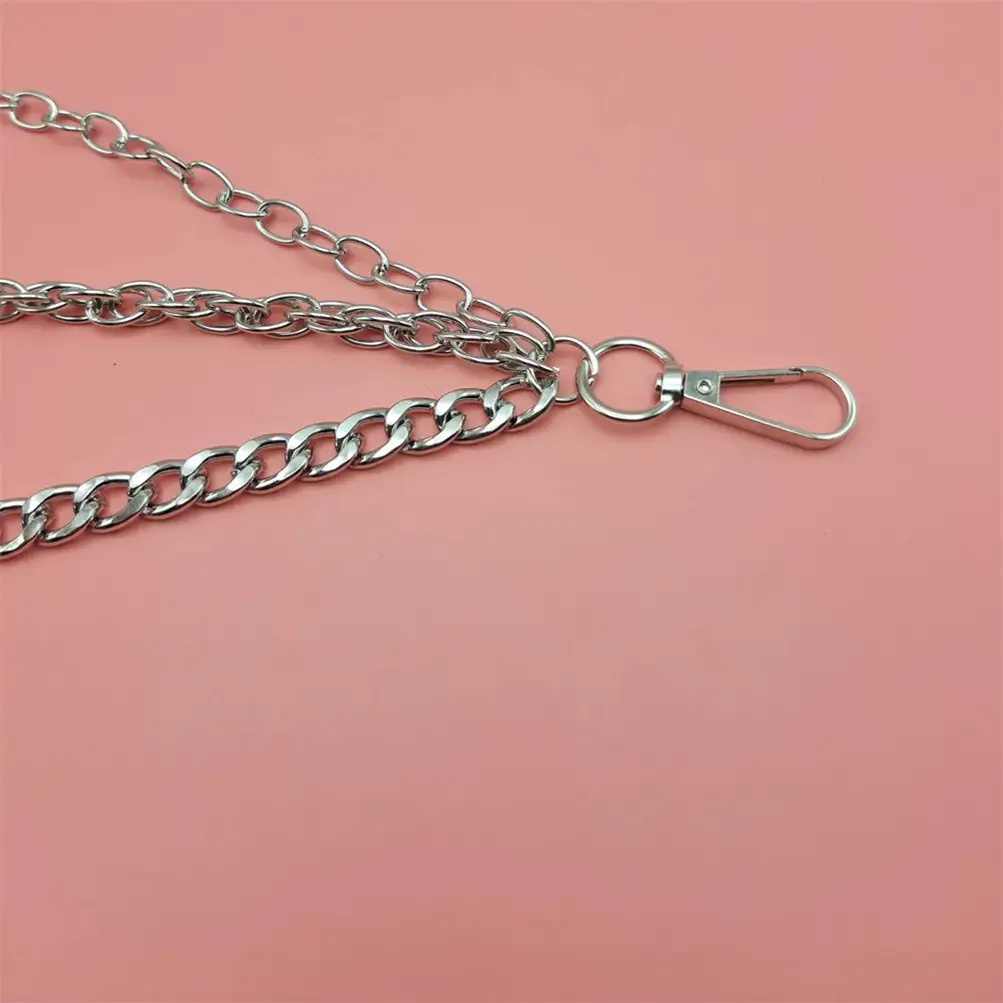Multi Layer Chain Necklace for Women Retro Hip Hop European American - Image 4