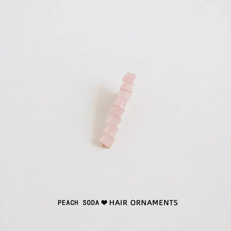 Peach Soda Square Hair Clips for Women
