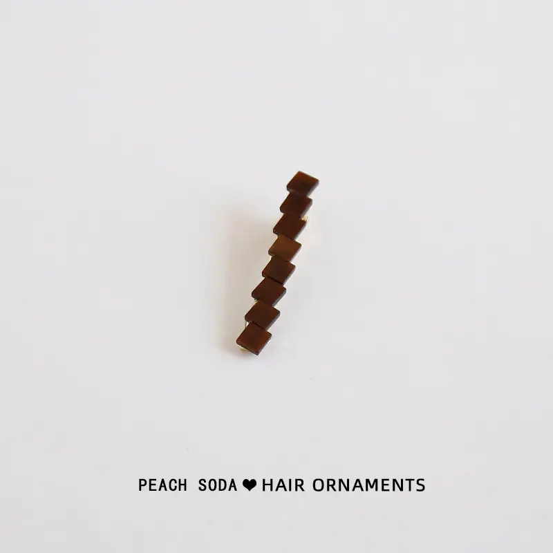 Peach Soda Square Hair Clips for Women