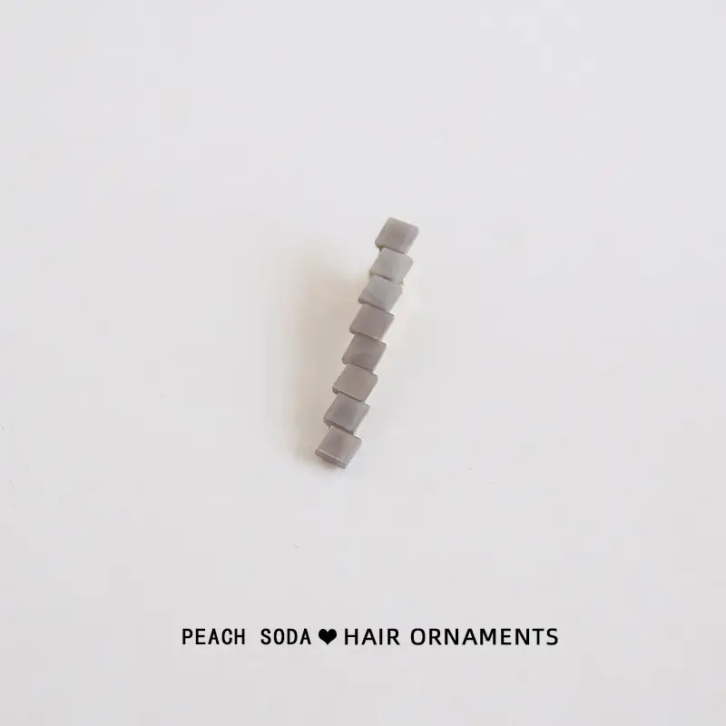 Peach Soda Square Hair Clips for Women