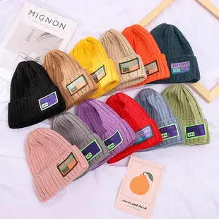 Kids Stitch Hooded Wool Winter Hat Blue — feature 4