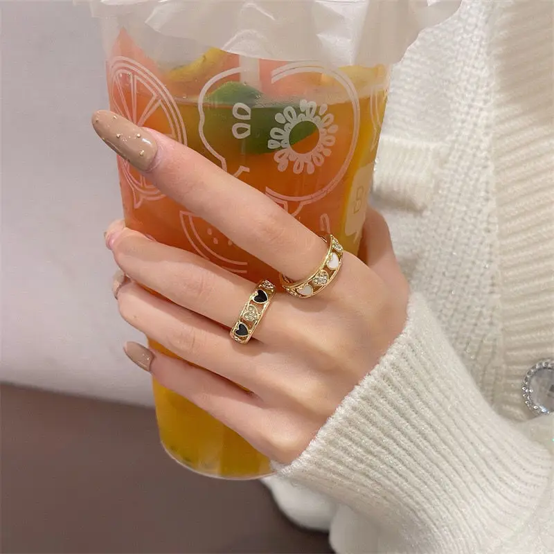 Autumn Tide Love Japanese Finger Ring Adjustable High-end