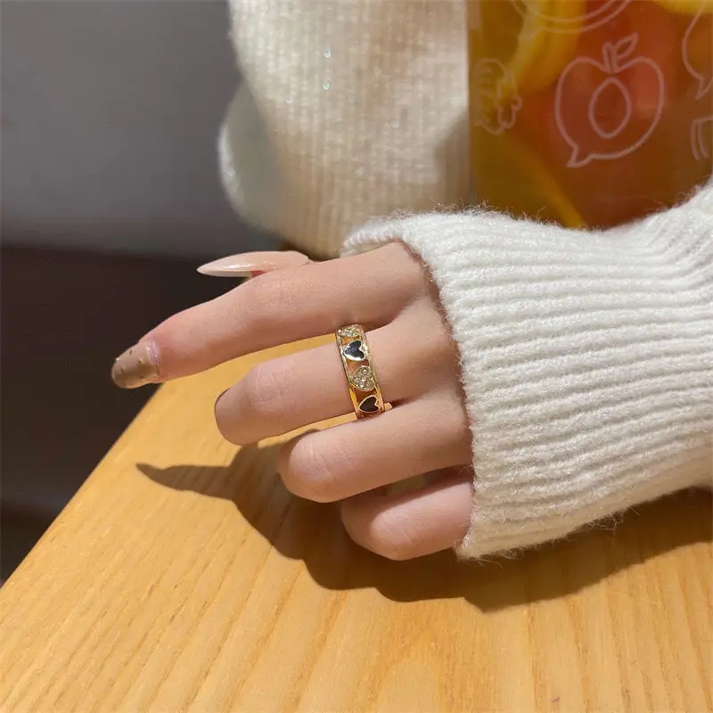 Autumn Tide Love Japanese Finger Ring Adjustable High-end