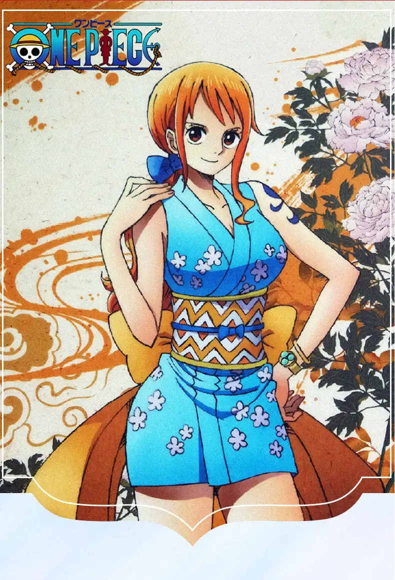Nami Sexy Cosplay Costume Wig Hat Kimono Doll Suit Blue — feature 5